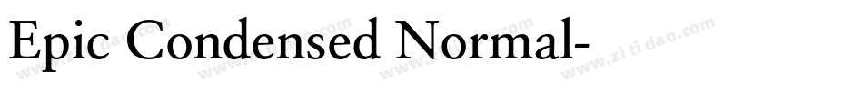 Epic Condensed Normal字体转换